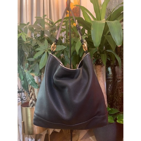 ♦️TORY BURCH BLACK DUET HOBO ♦️ - Picture 1 of 12